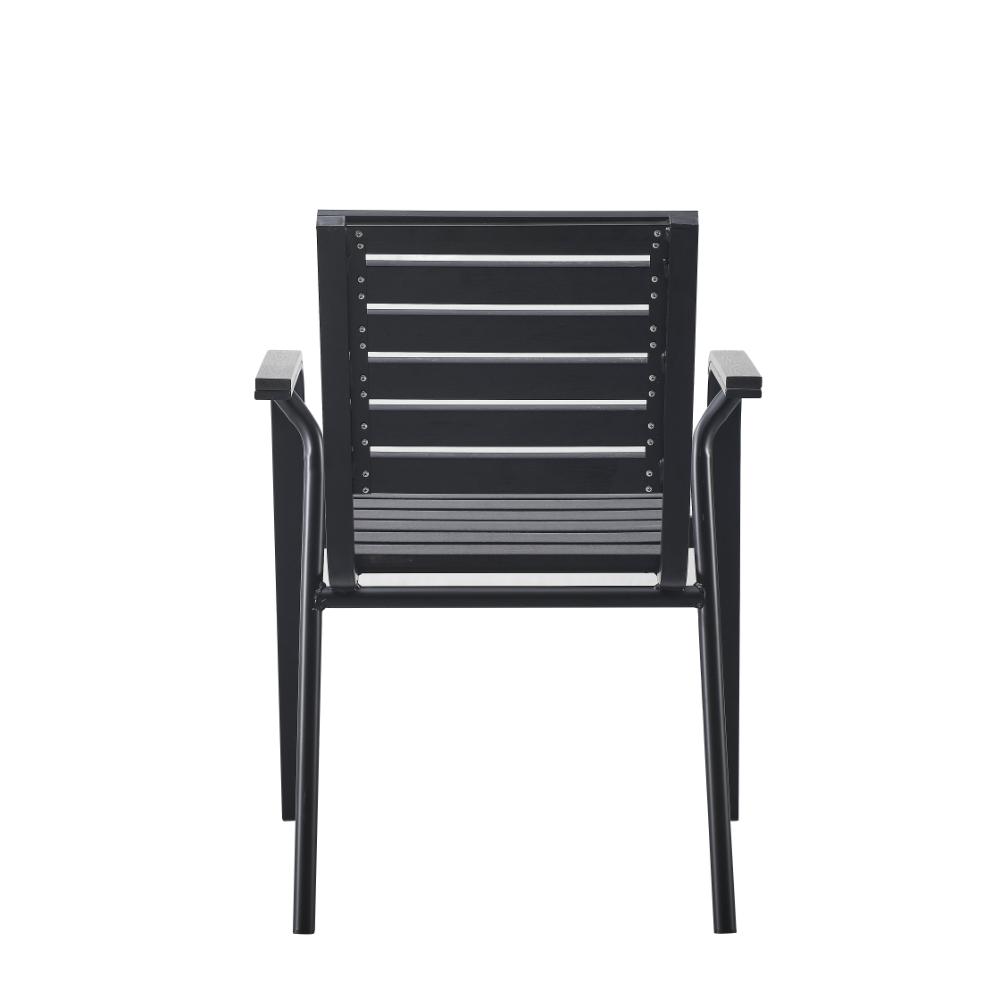 Silla Comedor Exterior Rapel Negro, con Cómodo Espaldar