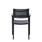 Silla Comedor Exterior Oasis, Negro, con Cómodo Espaldar