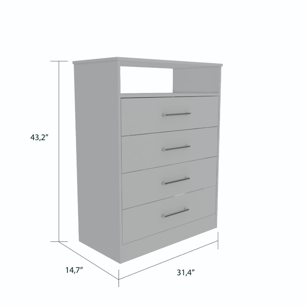 Organizador Continental, Blanco, con Cuatro Cajones ZF