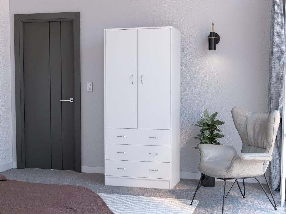 Closet Pilic, Blanco Duqueza, tres cajones con gran capacidad de almacenamiento ZF