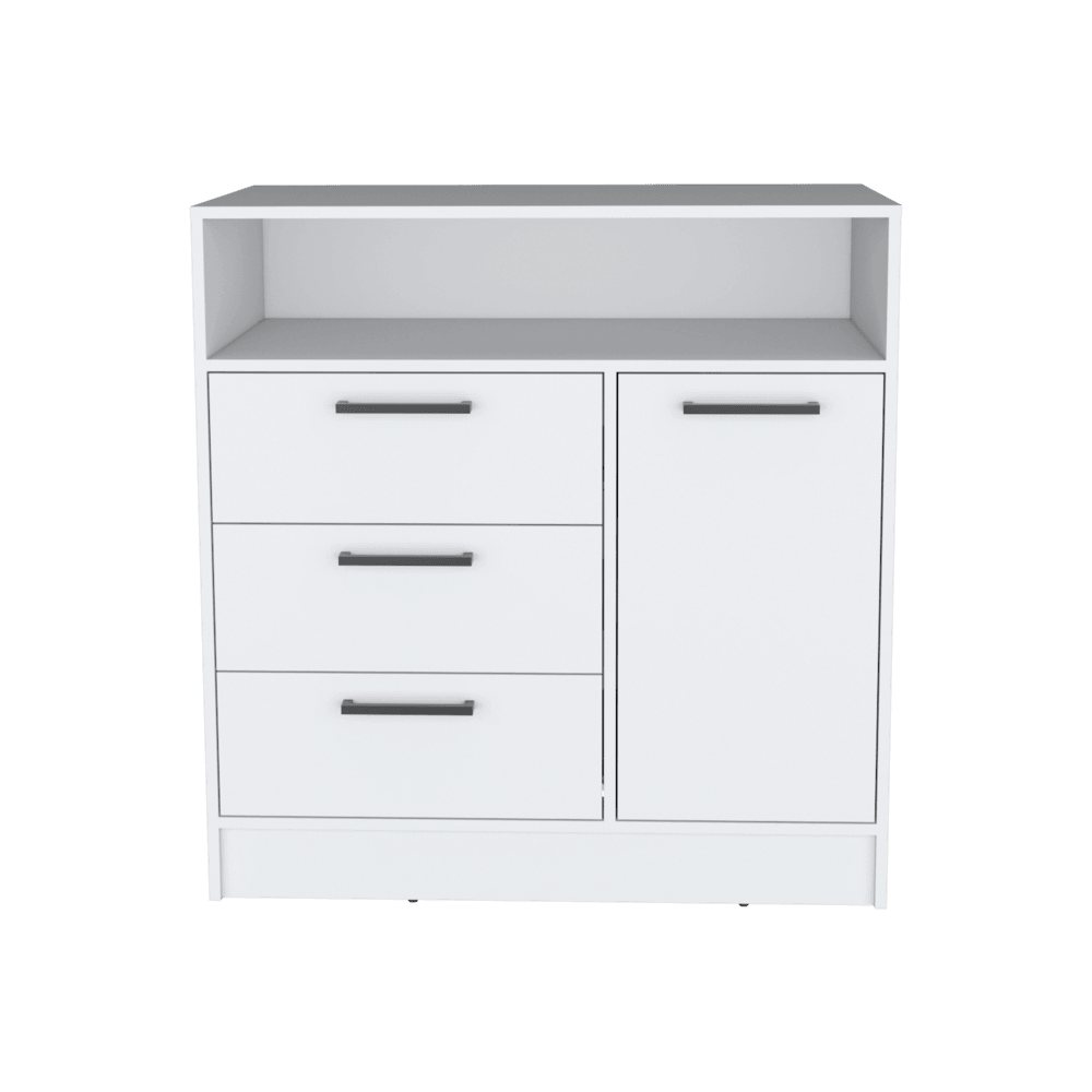 Organizador Omex, Blanco, con Tres Cajones y Una Puerta Abatible ZF