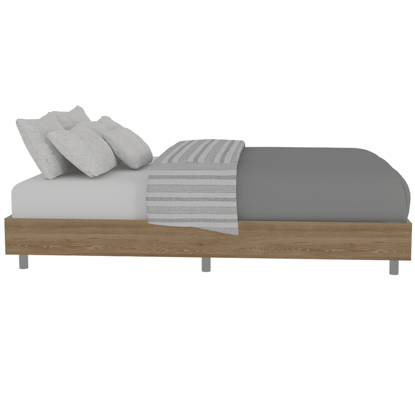 Base Cama Doble Confort, Miel, Incluye Tendido de Tablas Ideal