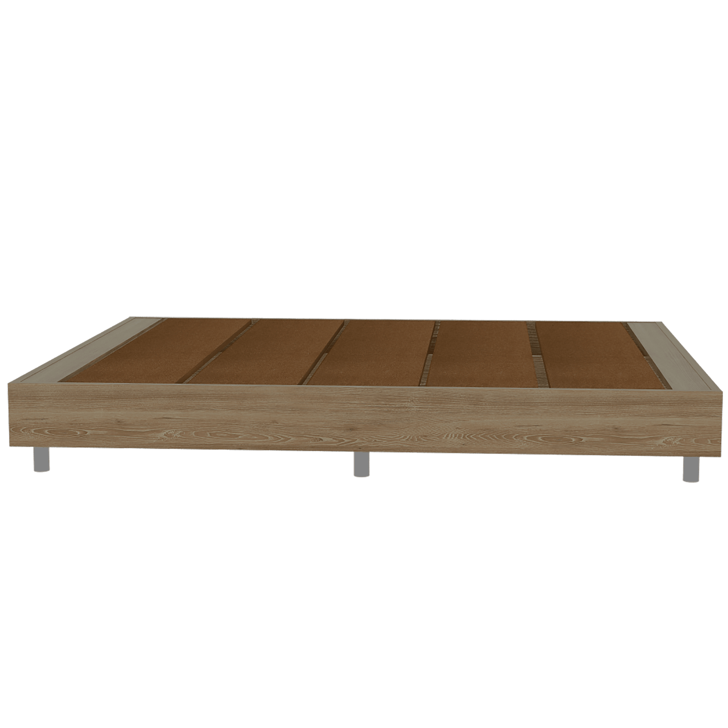 Base Cama Doble Confort, Miel, Incluye Tendido de Tablas Ideal