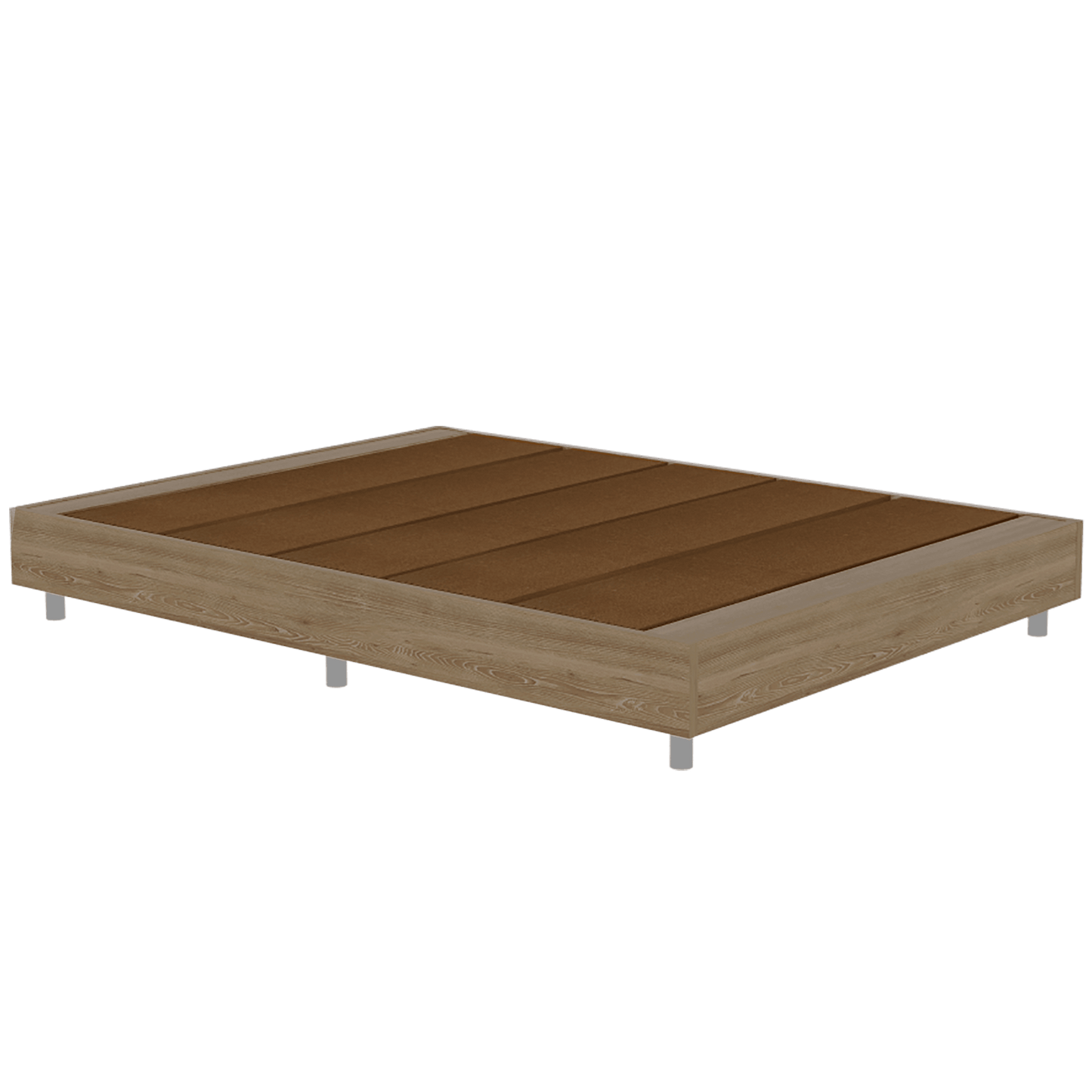 Base Cama Doble Confort, Miel, Incluye Tendido de Tablas Ideal