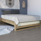 Base Cama Doble Natura, Macadamia, con tendido de tablas