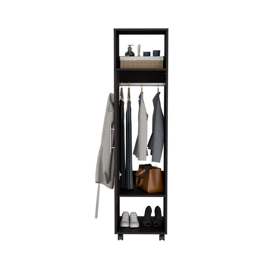 Closet Cuter, Wengue, con puerta y espejo lateral ZF