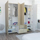 Closet Dallas, Beige y Blanco, con Ocho Puertas Abatibles y Dos Cajones Organizadores Fld