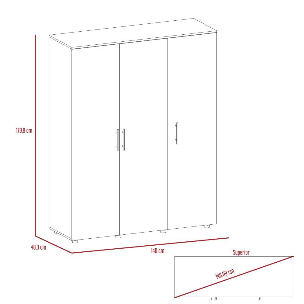 Closet Caprim, Caoba, con Gran Capacidad de Almacenamiento