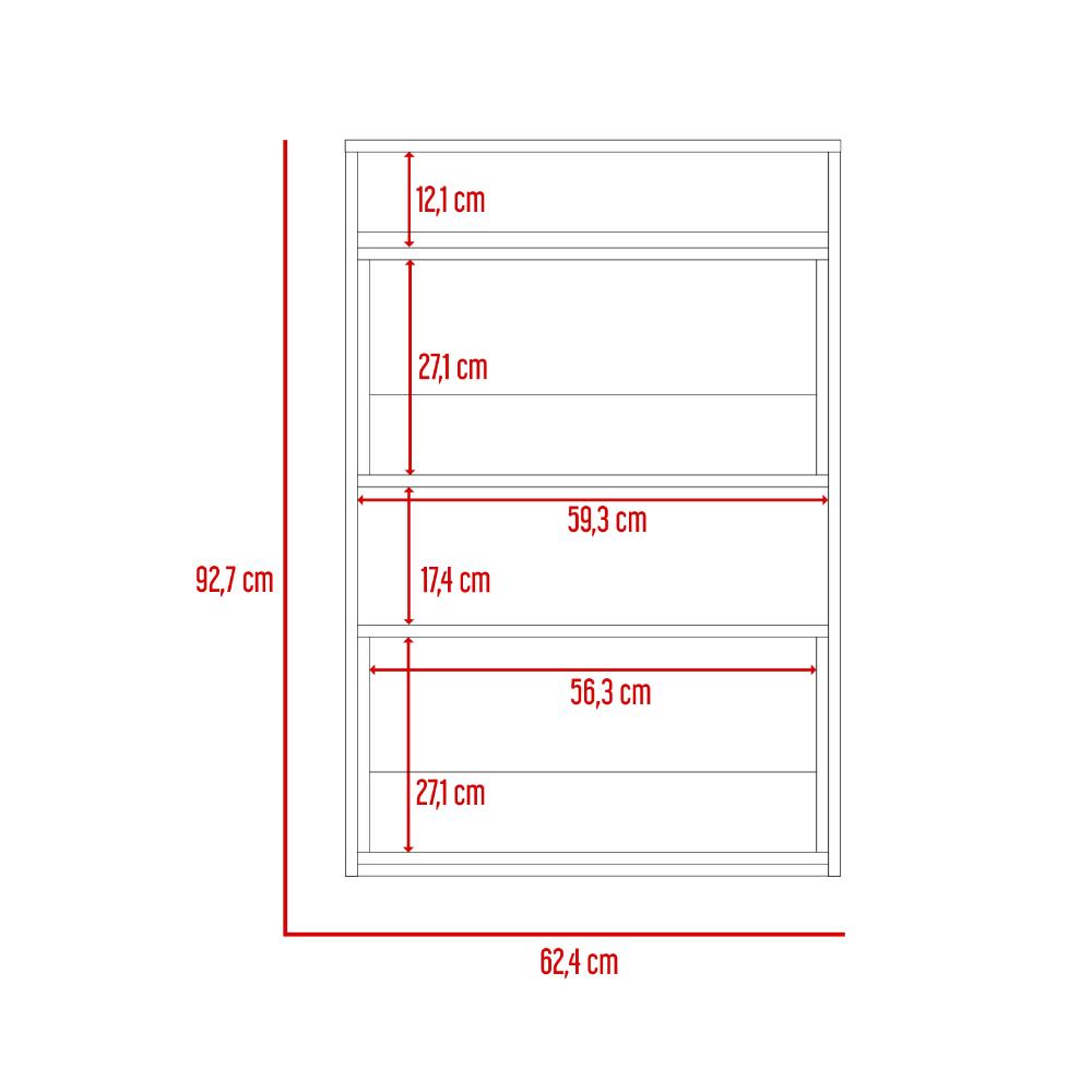 Gabinete de Baño Sensei, Miel y Blanco Marquez, con superficies para ubicar objetos