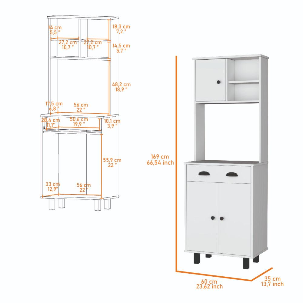 Alacena Nashira, Blanco, con puertas abatibles ZF