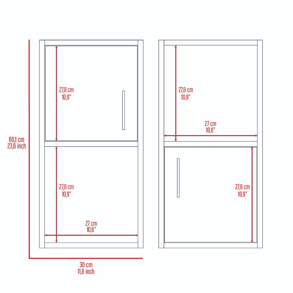 Gabinete de Baño Aqua, Blanco, con Puerta Abatible X2 ZF