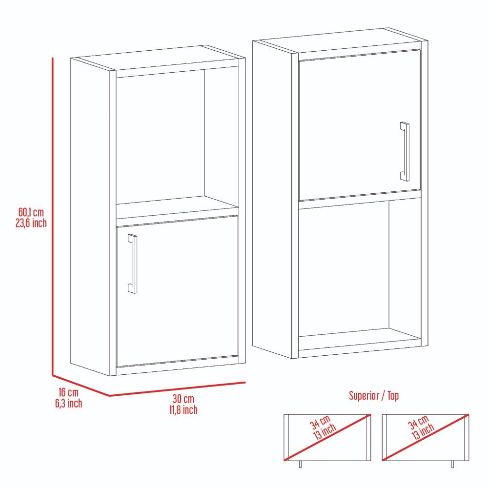 Gabinete de Baño Aqua, Blanco, con Puerta Abatible X2 ZF