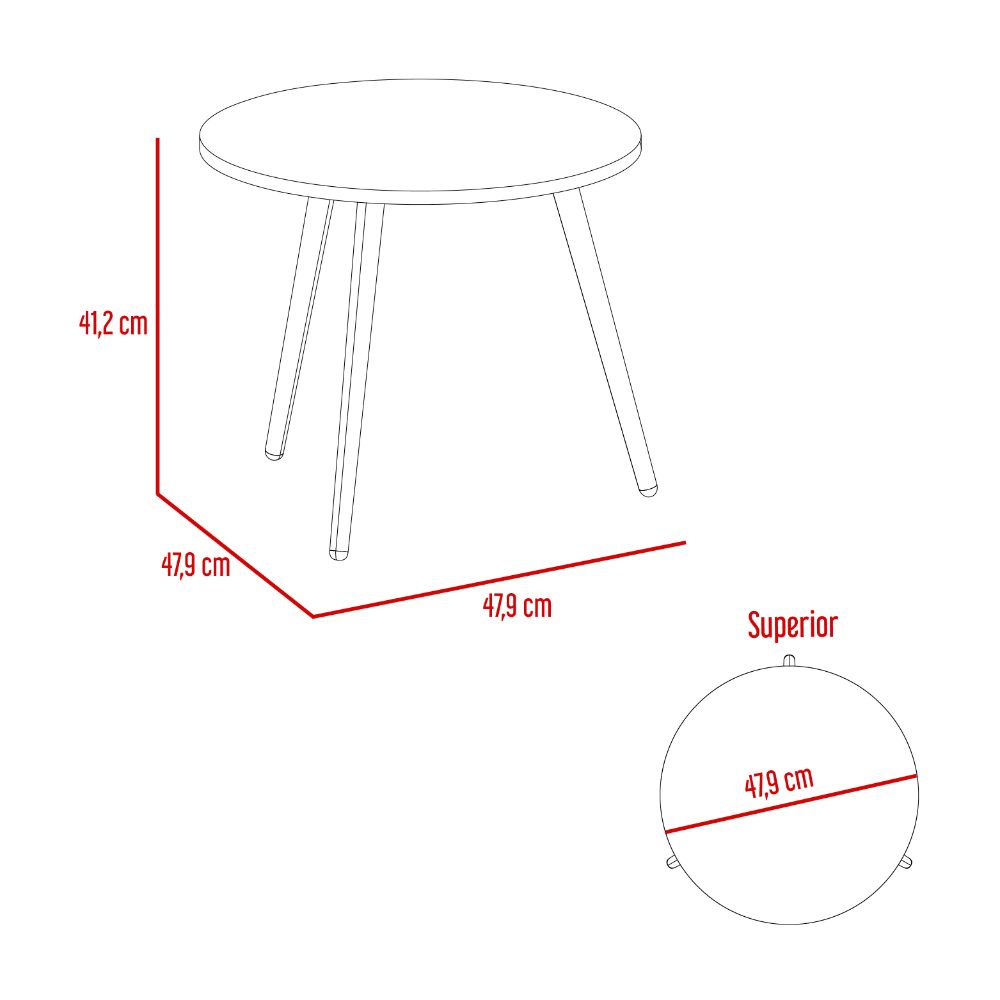 Mesa de Centro, Zohi, Wengue, con Diseño Redondo