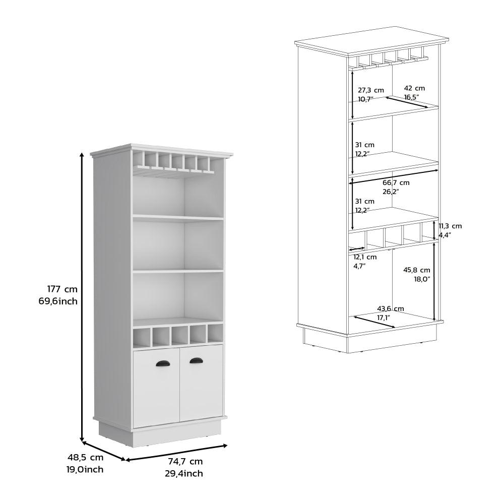 Bar Dund, Blanco, con espacio superior para copas ZF