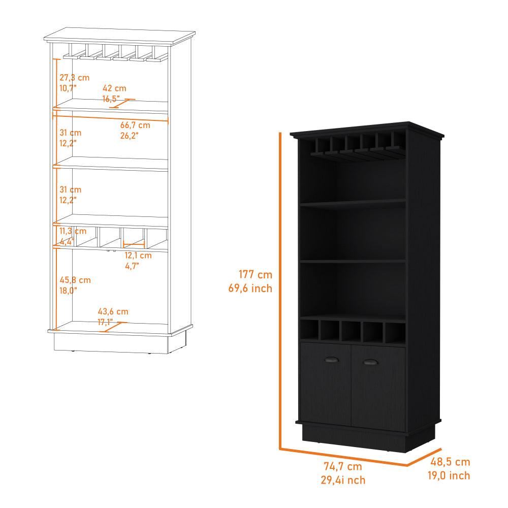 Bar Dund, Wengue, con espacio superior para copas ZF