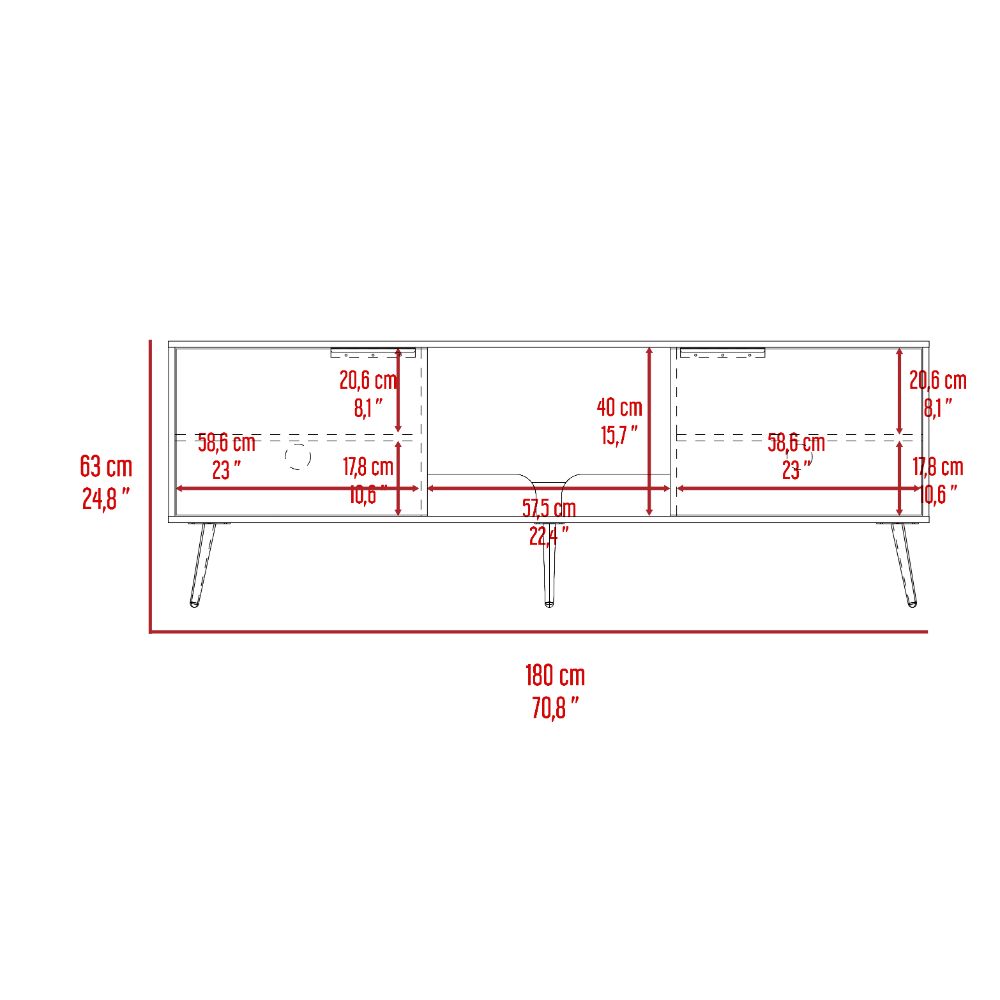 Mesa Para Tv Nova, Nogal, Con Espacio Para TV Hasta 75 Pulgadas CF