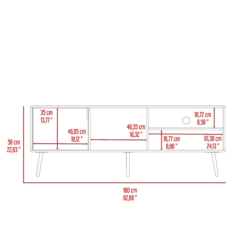 Mesa para TV Vulanno, Arupo y Toquilla, con una puerta abatible 70"