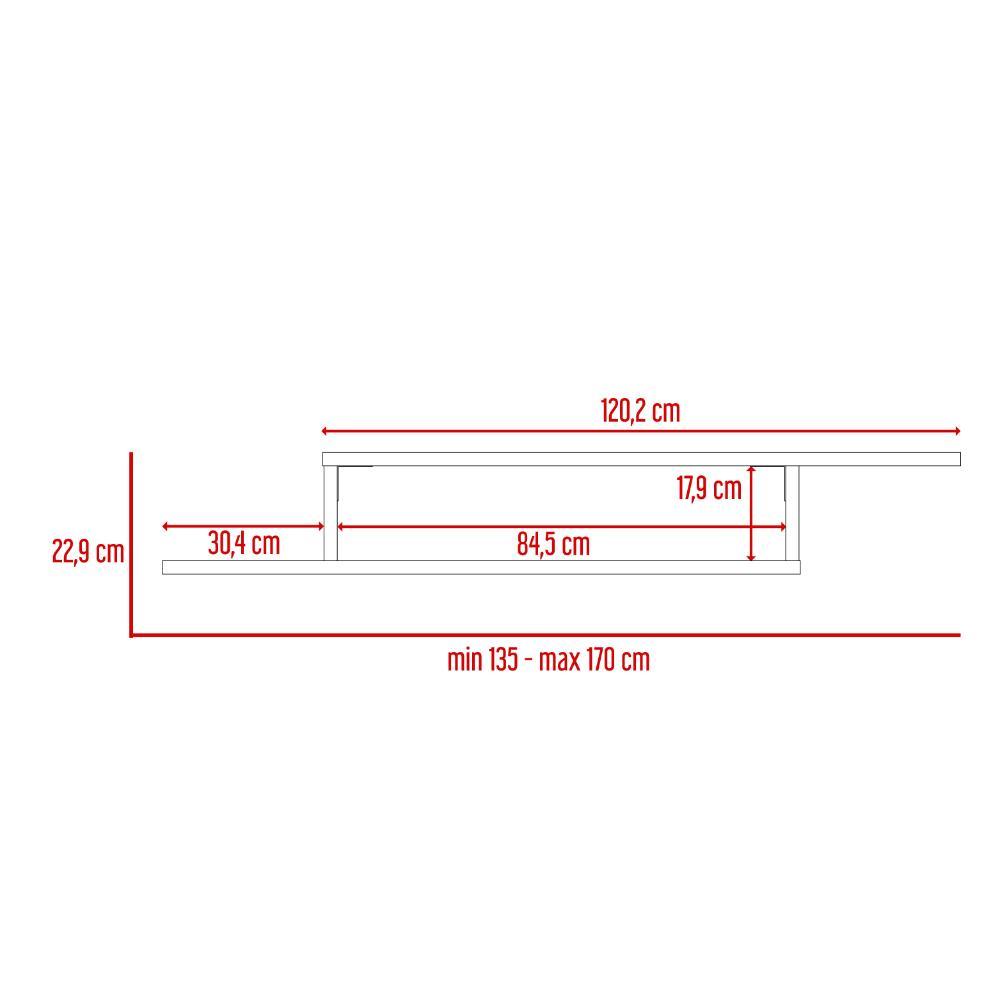 SIN INV Mesa Para Tv Flotante Dilix, Gris, con superficie para objetos decorativos