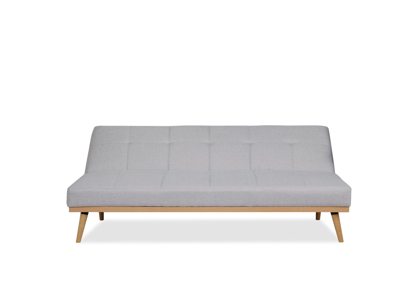 Sofá Cama Marsel, Gris, con Estructura de Madera y Tela 100% Poliéster