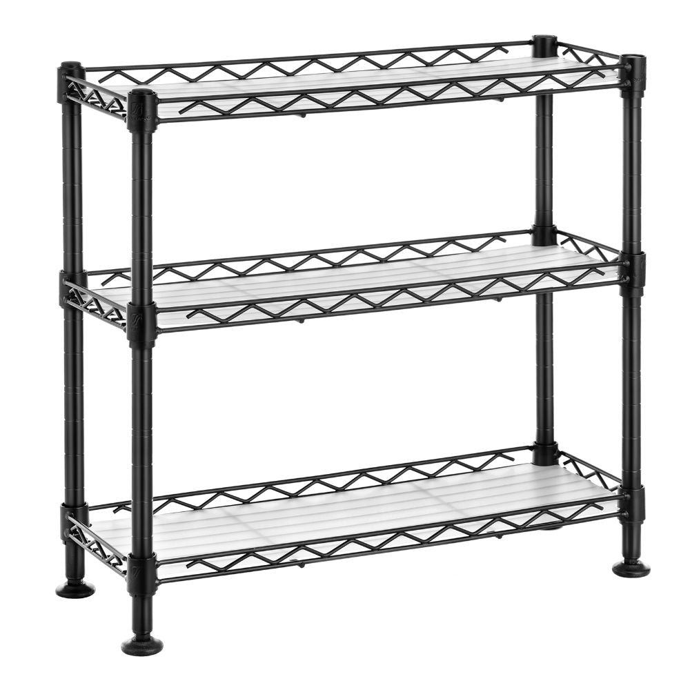 Mueble Auxiliar de Cocina Shelves, Negro, de Tres niveles