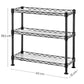 Mueble Auxiliar de Cocina Shelves, Negro, de Tres niveles