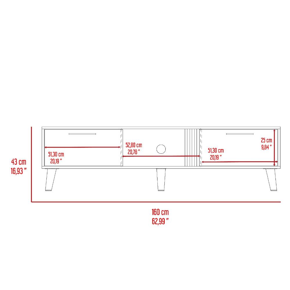 Mesa para TV Vanez, Capri y Fresno Europeo, con dos puertas abatibles 70"