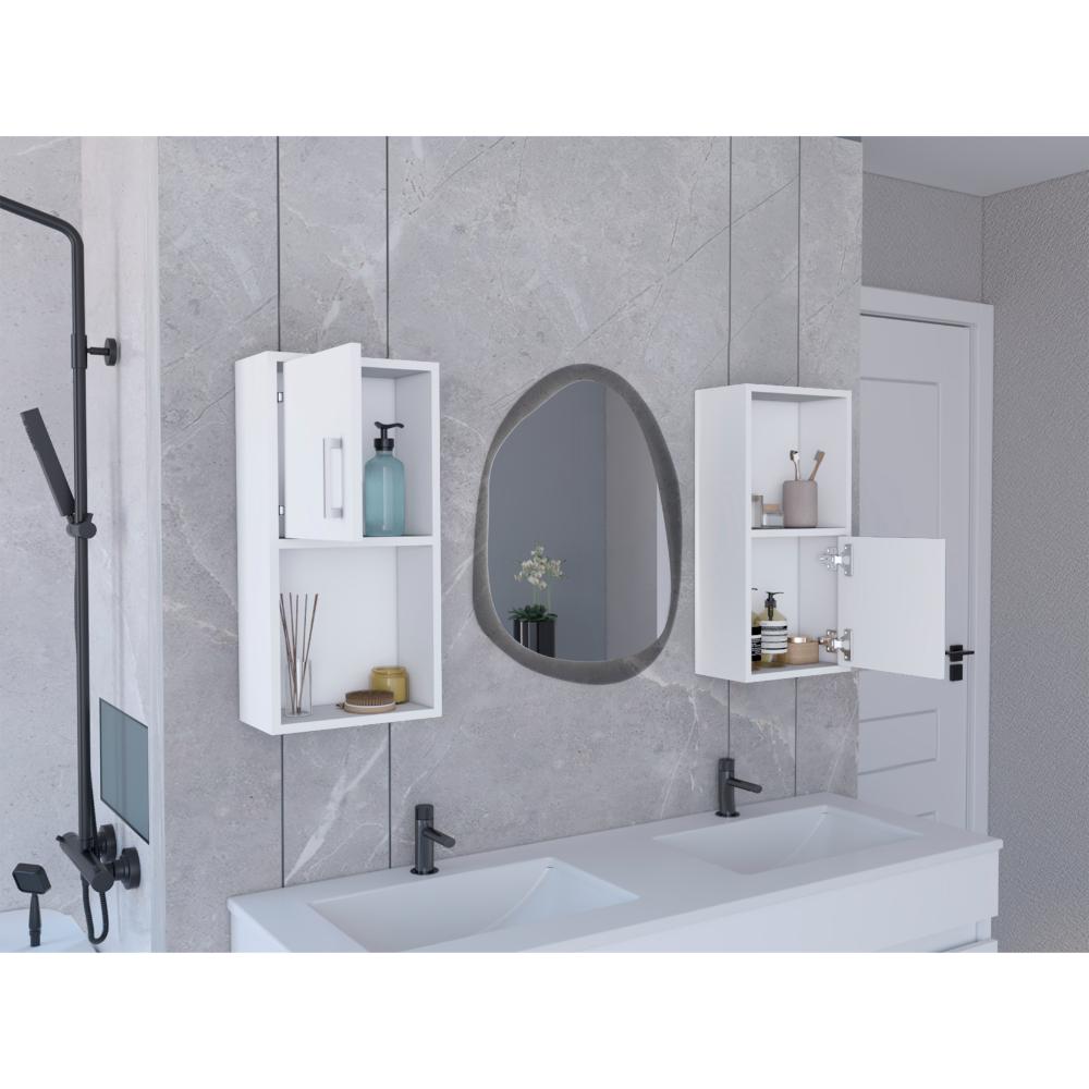 Gabinete de Baño Aqua, Blanco, con Puerta Abatible X2 ZF