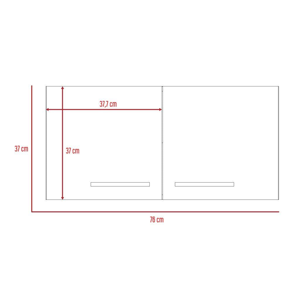 Mueble Sobre Campana Delfi, Blanco, con Dos Puertas Batientes