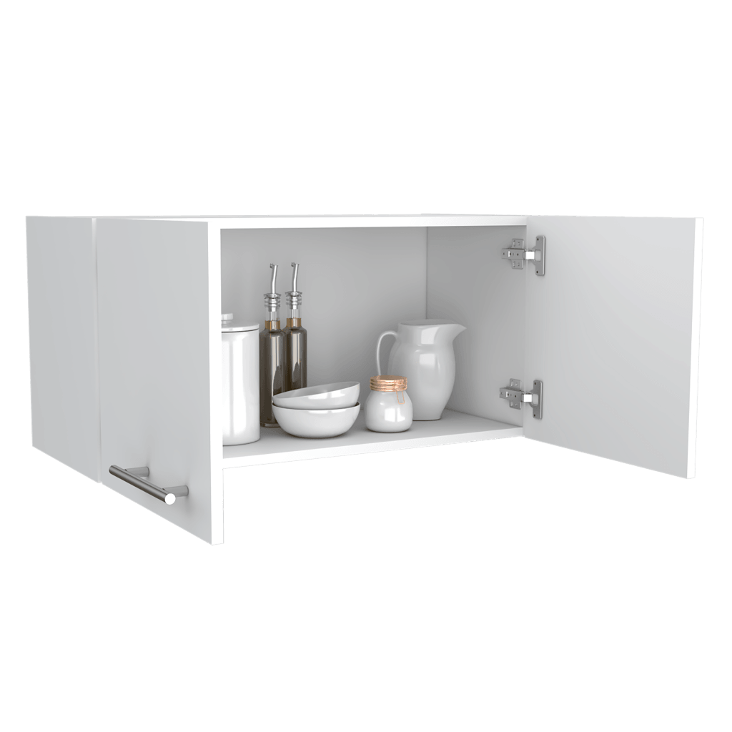 Mueble Sobre Campana Delfi, Blanco, con Dos Puertas Batientes