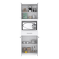 Módulo Microondas Delfi, Blanco, con Cuatro Puertas Abatibles y Amplio Espacio Para Almacenamiento