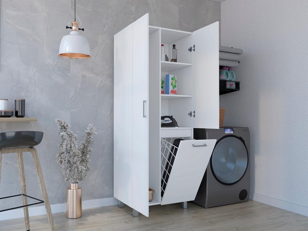 Mueble de Aseo Ameris, Blanco, Gran Espacio Para Almacenar articulos de Aseo