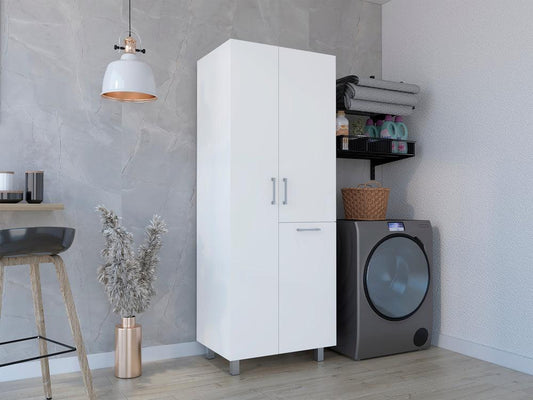 Mueble de Aseo Ameris, Blanco, Gran Espacio Para Almacenar articulos de Aseo