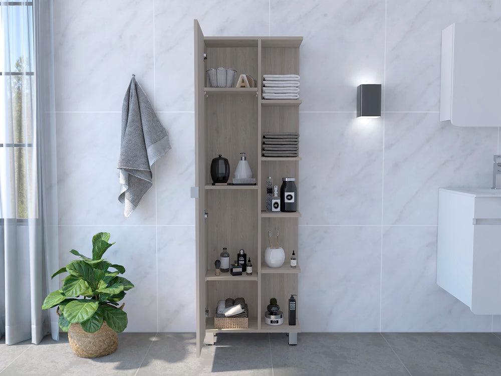 Mueble Esquinero Arán, Humo, con Variedad de Entrepaños ZF