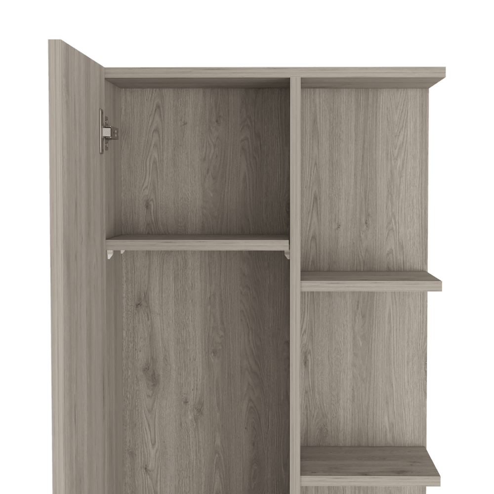 Mueble Esquinero Arán, Humo, con Variedad de Entrepaños ZF