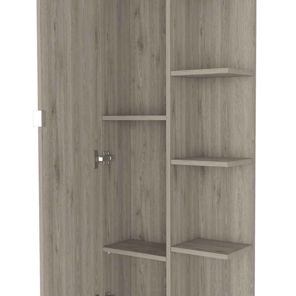 Mueble Esquinero Arán, Humo, con Variedad de Entrepaños ZF