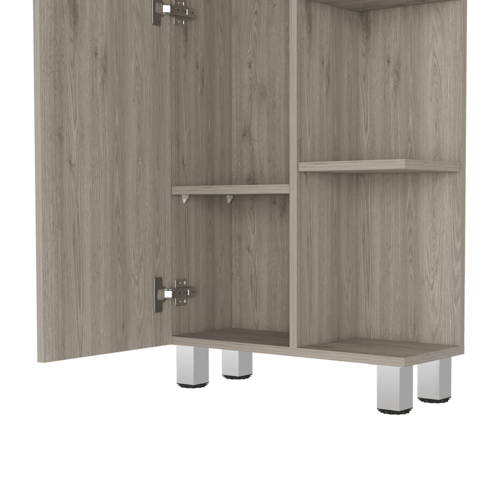 Mueble Esquinero Arán, Humo, con Variedad de Entrepaños ZF