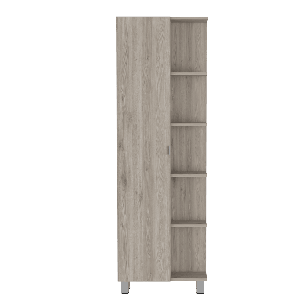 Mueble Esquinero Arán, Humo, con Variedad de Entrepaños ZF