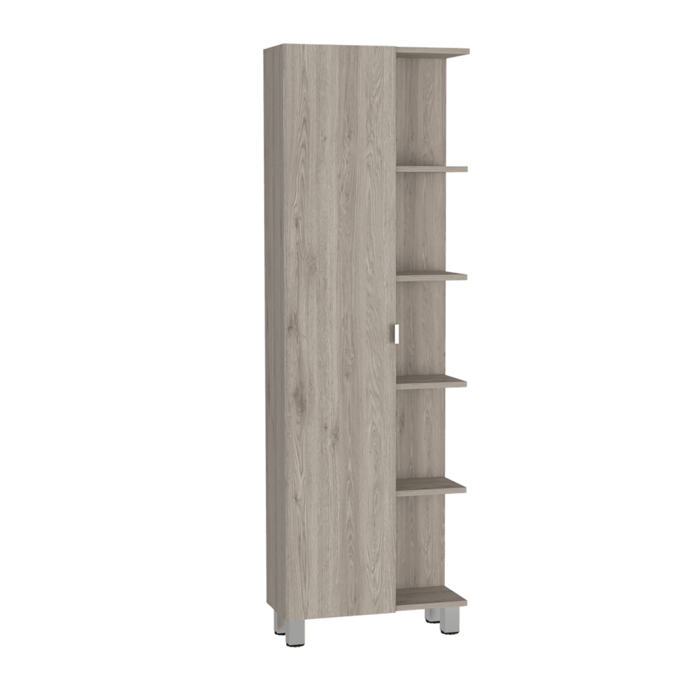 Mueble Esquinero Arán, Humo, con Variedad de Entrepaños ZF