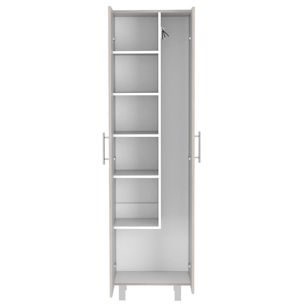 Mueble de Aseo Romana, Gris y Blanco, con Cinco Entrepaños Organizadores ZF