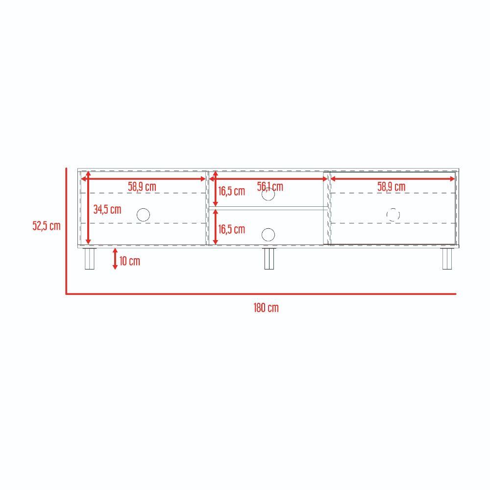 Mesa para TV Tunez, Macadamia, Para Televisor Hasta 70 Pulgadas ZF