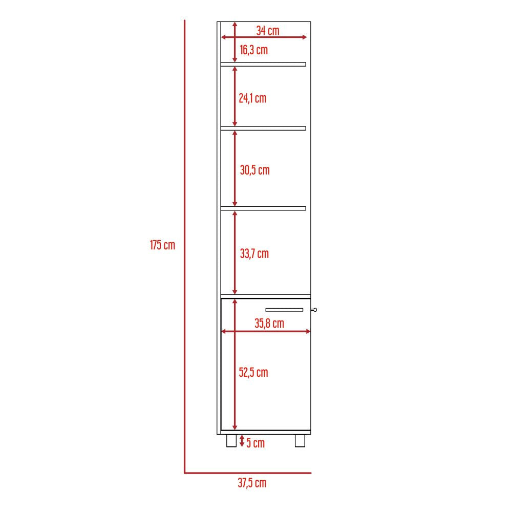 Mueble Esquinero Zendaya, Wengue, con Variedad De Entrepaños