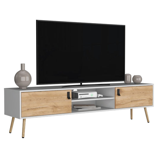 Mesa para TV Huna, Macadamia y Blanco, capacidad para TV de 75'' ZF