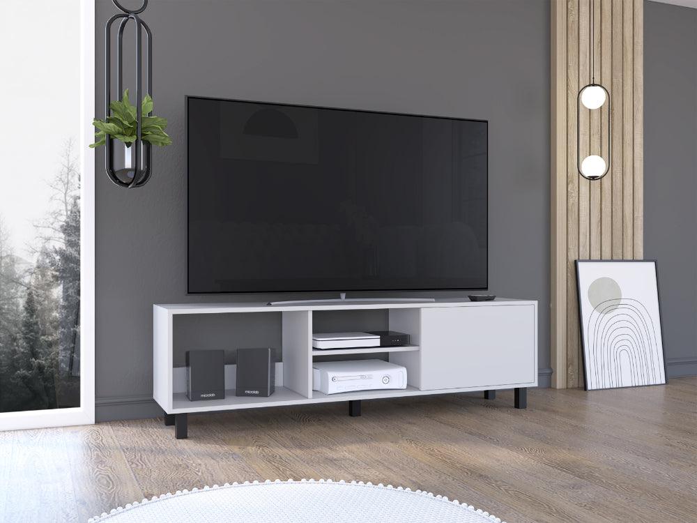 Mesa Para Tv Tunez, Blanco, Para Televisor Hasta 70 Pulgadas