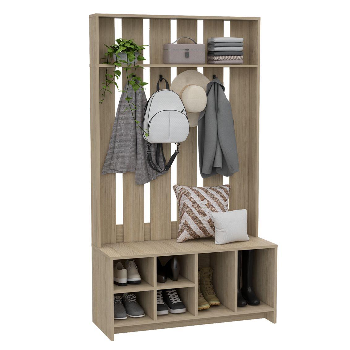 Mueble Auxiliar Zapatero, Beige, Ideal Para Ubicar Bolsos Entre Otros