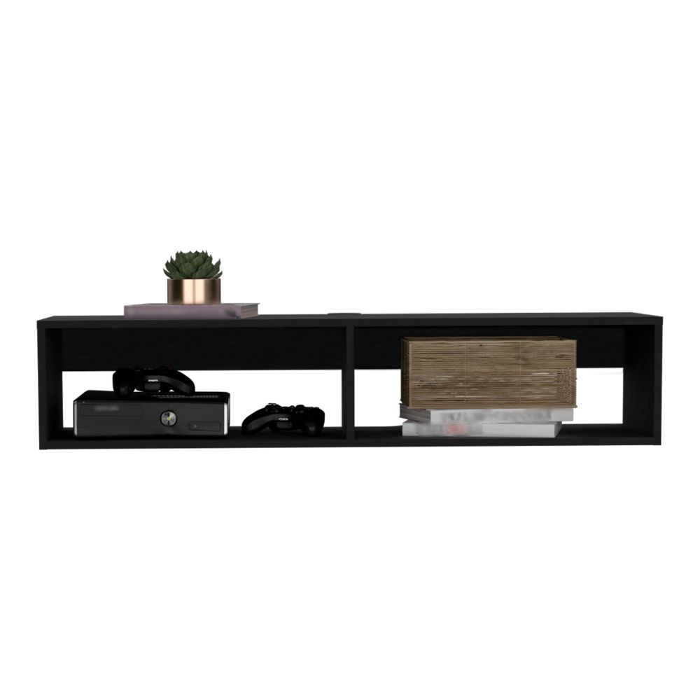 Mesa Para Tv Flotante Rocky, Wengue, Apto pata TV de hasta 45''