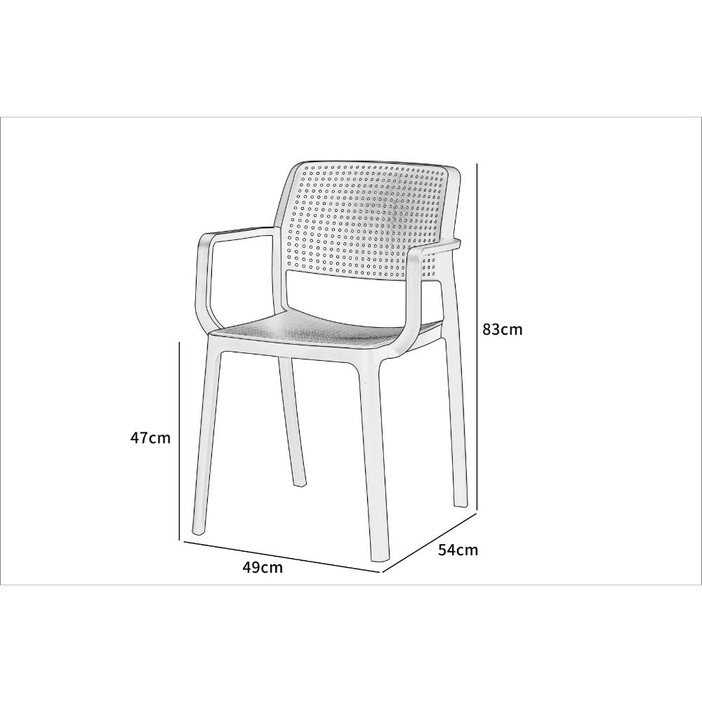 Silla de Exterior Lord, Wengue, con Cómodo Espaldar