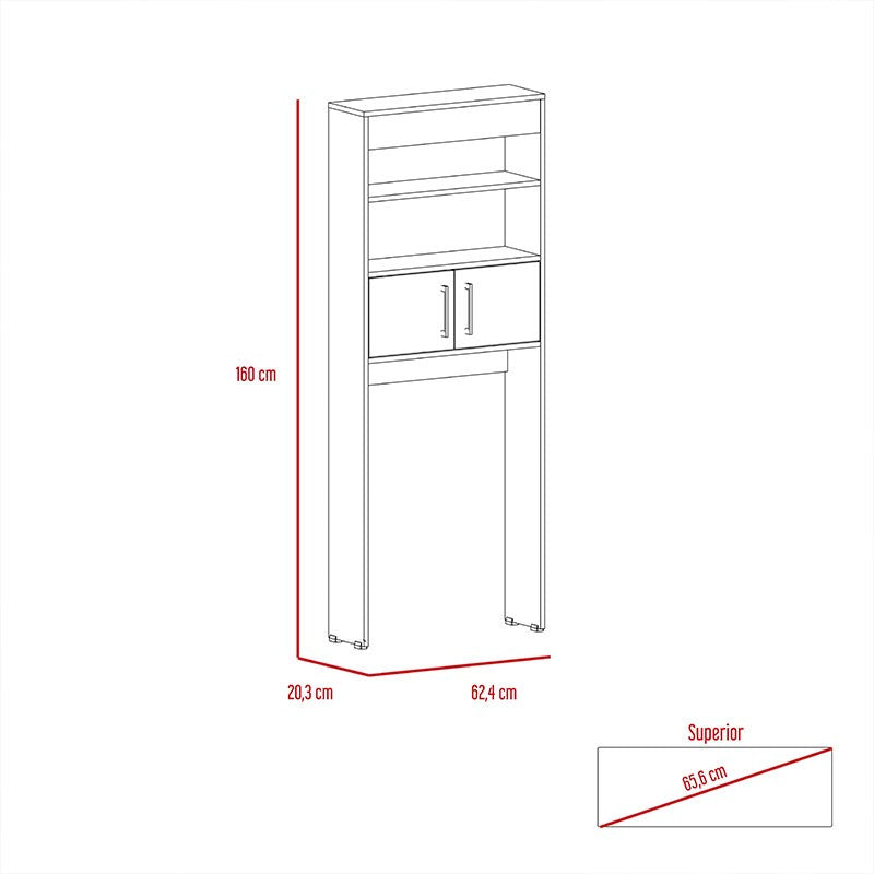 Gabinete de Baño Oporto, Wengue, Ideal Para Ahorrar Espacio