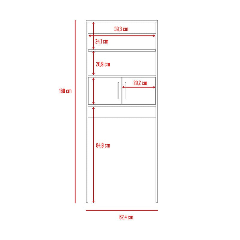 Gabinete de Baño Oporto, Wengue, Ideal Para Ahorrar Espacio