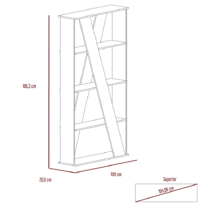 Divisor Ascher, Beige y Blanco, con tres entrepaños