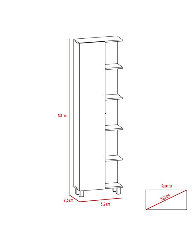 Mueble Esquinero Zendaya color Blanco para Baño.